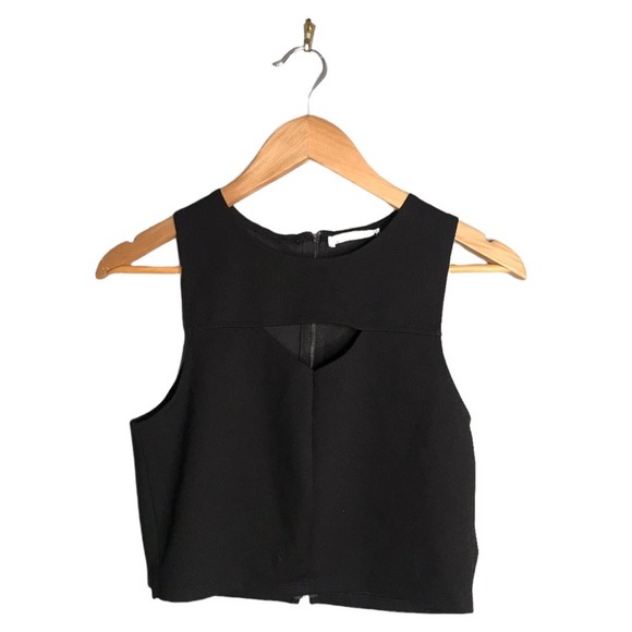 Zara | Black cut out chest sleeveless crop top - Picture 4 of 9